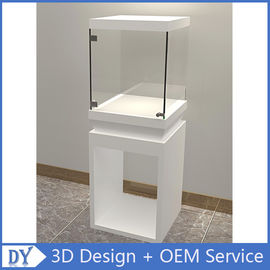 Oem 製造 価格 良い 木製 ガラス 白色 鍵付き プレスペックス ディスプレイ スタンド